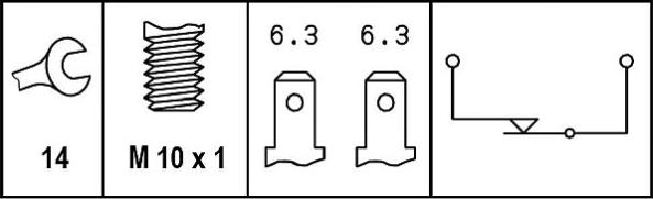 HELLA 6DD 008 622-691 - Bremžu signāla slēdzis www.autospares.lv