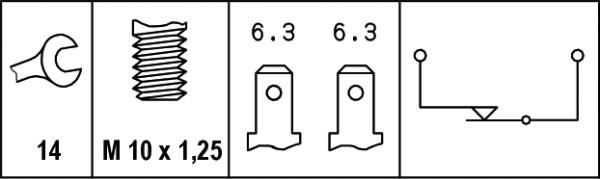 HELLA 6DF 007 364-001 - Bremžu signāla slēdzis www.autospares.lv