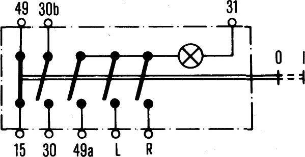 HELLA 6HF 001 579-011 - Avārijas gaismas signāla slēdzis www.autospares.lv