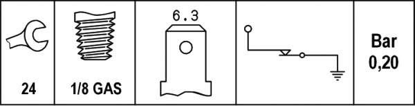 HELLA 6ZF 007 394-001 - Devējs, Eļļas spiediens www.autospares.lv