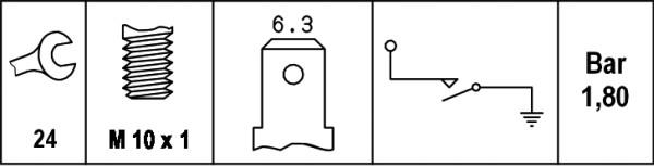 HELLA 6ZL 003 259-441 - Devējs, Eļļas spiediens www.autospares.lv