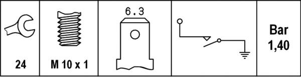 HELLA 6ZL 003 259-471 - Devējs, Eļļas spiediens autospares.lv