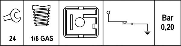 HELLA 6ZL 003 259-541 - Devējs, Eļļas spiediens www.autospares.lv