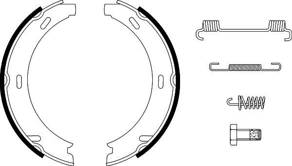 HELLA 8DA 355 050-441 - Bremžu loku kompl., Stāvbremze www.autospares.lv