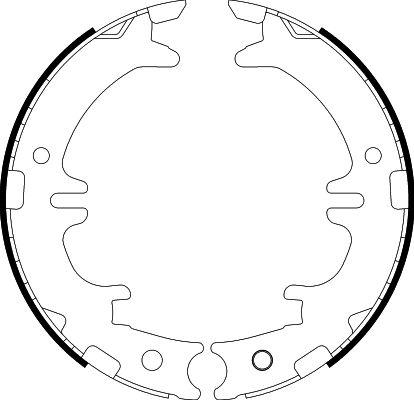 HELLA 8DA 355 050-541 - Комплект тормозов, ручник, парковка www.autospares.lv