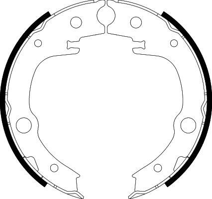 HELLA 8DA 355 050-651 - Brake Shoe Set, parking brake www.autospares.lv