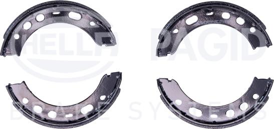 HELLA 8DA 355 050-661 - Brake Shoe Set, parking brake www.autospares.lv