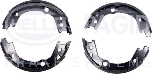 HELLA 8DA 355 050-141 - Brake Shoe Set, parking brake www.autospares.lv