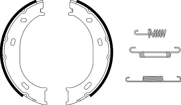 HELLA 8DA 355 050-291 - Bremžu loku kompl., Stāvbremze www.autospares.lv