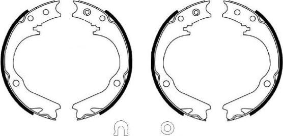 HELLA 8DA 355 051-401 - Bremžu loku kompl., Stāvbremze www.autospares.lv