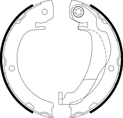 HELLA 8DA 355 051-021 - Bremžu loku kompl., Stāvbremze www.autospares.lv