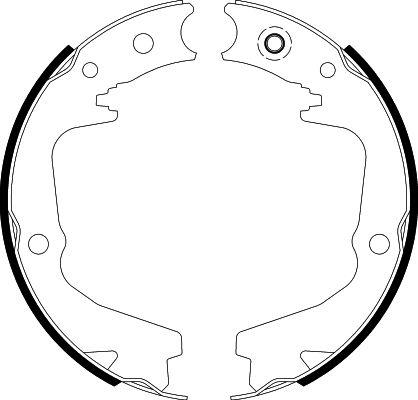 HELLA 8DA 355 051-141 - Brake Shoe Set, parking brake www.autospares.lv