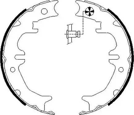 HELLA 8DA 355 051-131 - Bremžu loku kompl., Stāvbremze www.autospares.lv