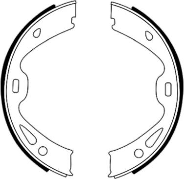 HELLA 8DA 355 051-291 - Brake Shoe Set, parking brake www.autospares.lv