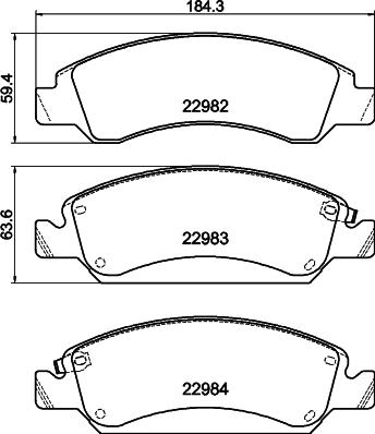 HELLA 8DB 355 044-881 - Bremžu uzliku kompl., Disku bremzes www.autospares.lv