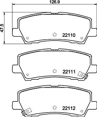 HELLA 8DB 355 044-271 - Bremžu uzliku kompl., Disku bremzes www.autospares.lv