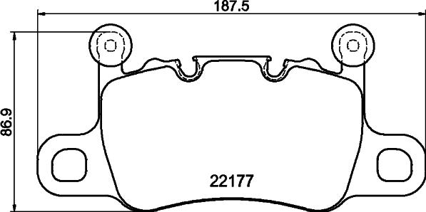 HELLA 8DB 355 044-741 - Bremžu uzliku kompl., Disku bremzes www.autospares.lv