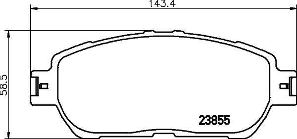 HELLA 8DB 355 045-501 - Bremžu uzliku kompl., Disku bremzes www.autospares.lv