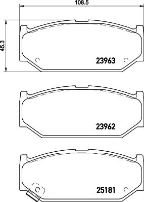 HELLA 8DB 355 045-571 - Тормозные колодки, дисковые, комплект www.autospares.lv