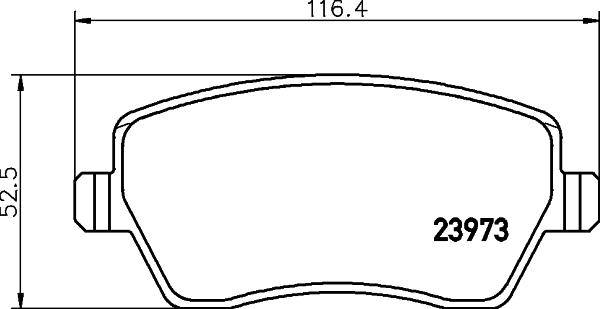 HELLA 8DB 355 045-111 - Brake Pad Set, disc brake www.autospares.lv