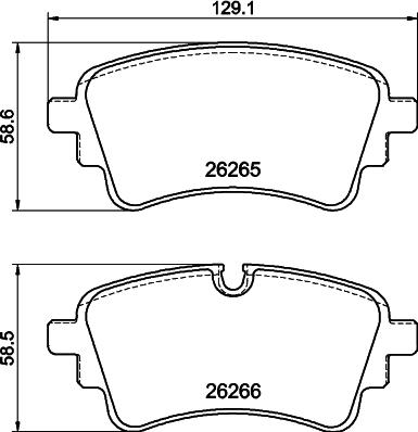 HELLA 8DB 355 040-961 - Bremžu uzliku kompl., Disku bremzes www.autospares.lv