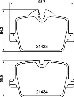 HELLA 8DB 355 040-911 - Bremžu uzliku kompl., Disku bremzes www.autospares.lv