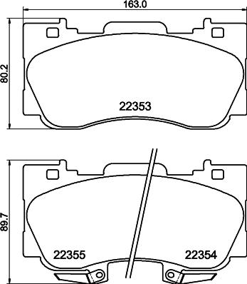 HELLA 8DB 355 040-671 - Bremžu uzliku kompl., Disku bremzes www.autospares.lv