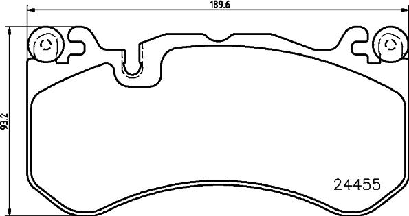 HELLA 8DB 355 040-091 - Bremžu uzliku kompl., Disku bremzes www.autospares.lv