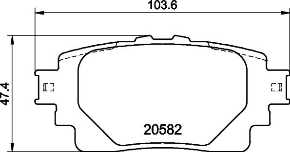 HELLA 8DB 355 040-121 - Bremžu uzliku kompl., Disku bremzes www.autospares.lv