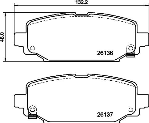 HELLA 8DB 355 040-251 - Bremžu uzliku kompl., Disku bremzes www.autospares.lv