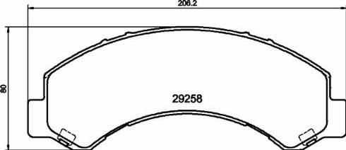 HELLA 8DB 355 040-281 - Bremžu uzliku kompl., Disku bremzes autospares.lv