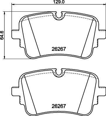 HELLA 8DB 355 041-001 - Bremžu uzliku kompl., Disku bremzes www.autospares.lv