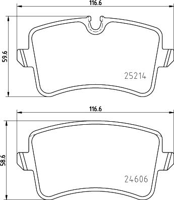 HELLA 8DB 355 041-011 - Тормозные колодки, дисковые, комплект www.autospares.lv