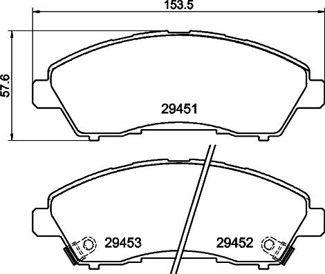 HELLA 8DB 355 041-211 - Bremžu uzliku kompl., Disku bremzes www.autospares.lv