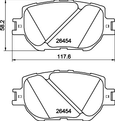 HELLA 8DB 355 041-221 - Bremžu uzliku kompl., Disku bremzes www.autospares.lv