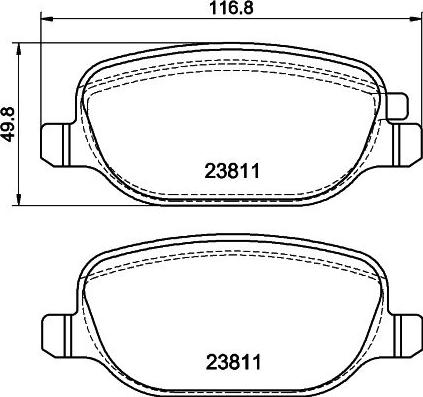 HELLA 8DB 355 043-931 - Bremžu uzliku kompl., Disku bremzes www.autospares.lv