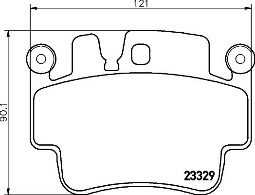 HELLA 8DB 355 043-141 - Bremžu uzliku kompl., Disku bremzes autospares.lv