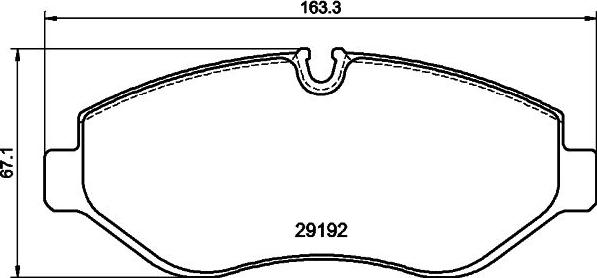 HELLA 8DB 355 043-881 - Bremžu uzliku kompl., Disku bremzes www.autospares.lv