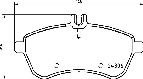 HELLA 8DB 355 043-261 - Bremžu uzliku kompl., Disku bremzes autospares.lv