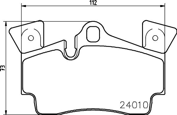 HELLA 8DB 355 043-211 - Тормозные колодки, дисковые, комплект www.autospares.lv