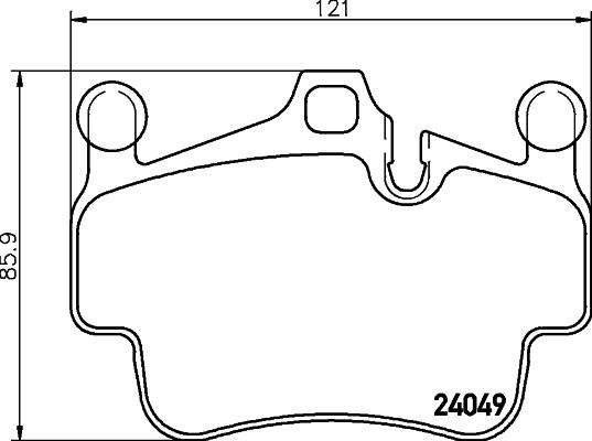 HELLA 8DB 355 043-221 - Bremžu uzliku kompl., Disku bremzes www.autospares.lv