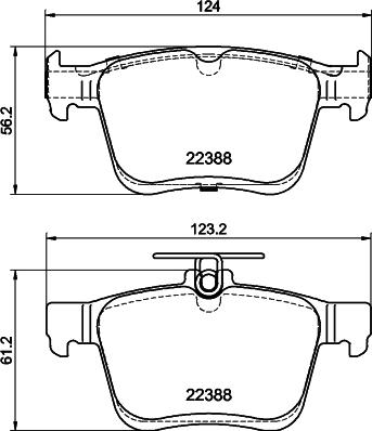 HELLA 8DB 355 042-651 - Bremžu uzliku kompl., Disku bremzes www.autospares.lv