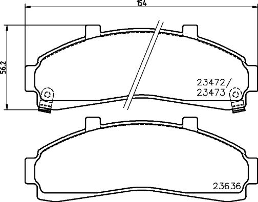 HELLA 8DB 355 009-941 - Bremžu uzliku kompl., Disku bremzes www.autospares.lv