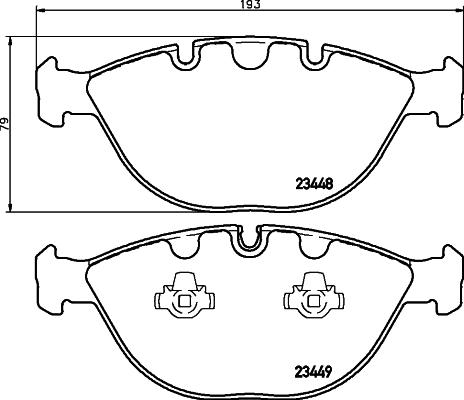 HELLA 8DB 355 009-921 - Bremžu uzliku kompl., Disku bremzes www.autospares.lv