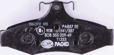 HELLA 8DB 355 009-491 - Bremžu uzliku kompl., Disku bremzes autospares.lv