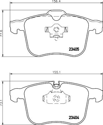 HELLA 8DB 355 009-431 - Bremžu uzliku kompl., Disku bremzes autospares.lv