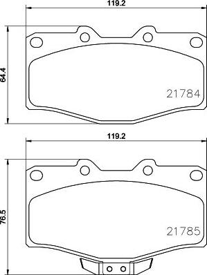 HELLA 8DB 355 009-471 - Bremžu uzliku kompl., Disku bremzes autospares.lv