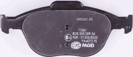 HELLA 8DB 355 009-561 - Bremžu uzliku kompl., Disku bremzes www.autospares.lv