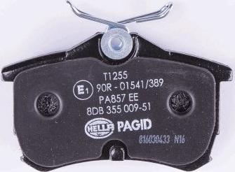 HELLA 8DB 355 009-511 - Brake Pad Set, disc brake www.autospares.lv