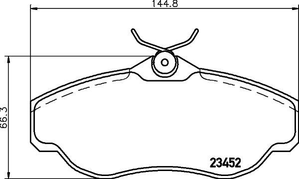 HELLA 8DB 355 009-531 - Brake Pad Set, disc brake www.autospares.lv